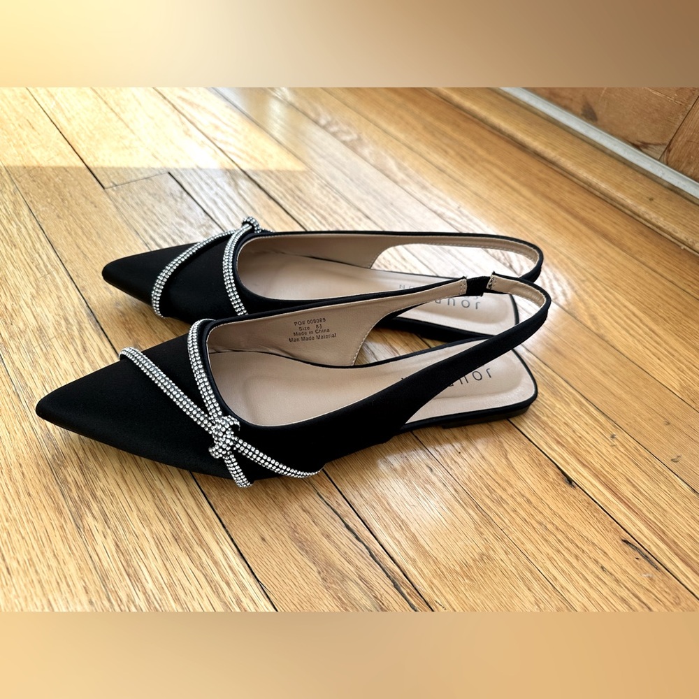 Women’s Journee Dress Flats Pointy Toe Slingback Shoes 8.5 - Picture 8 of 10